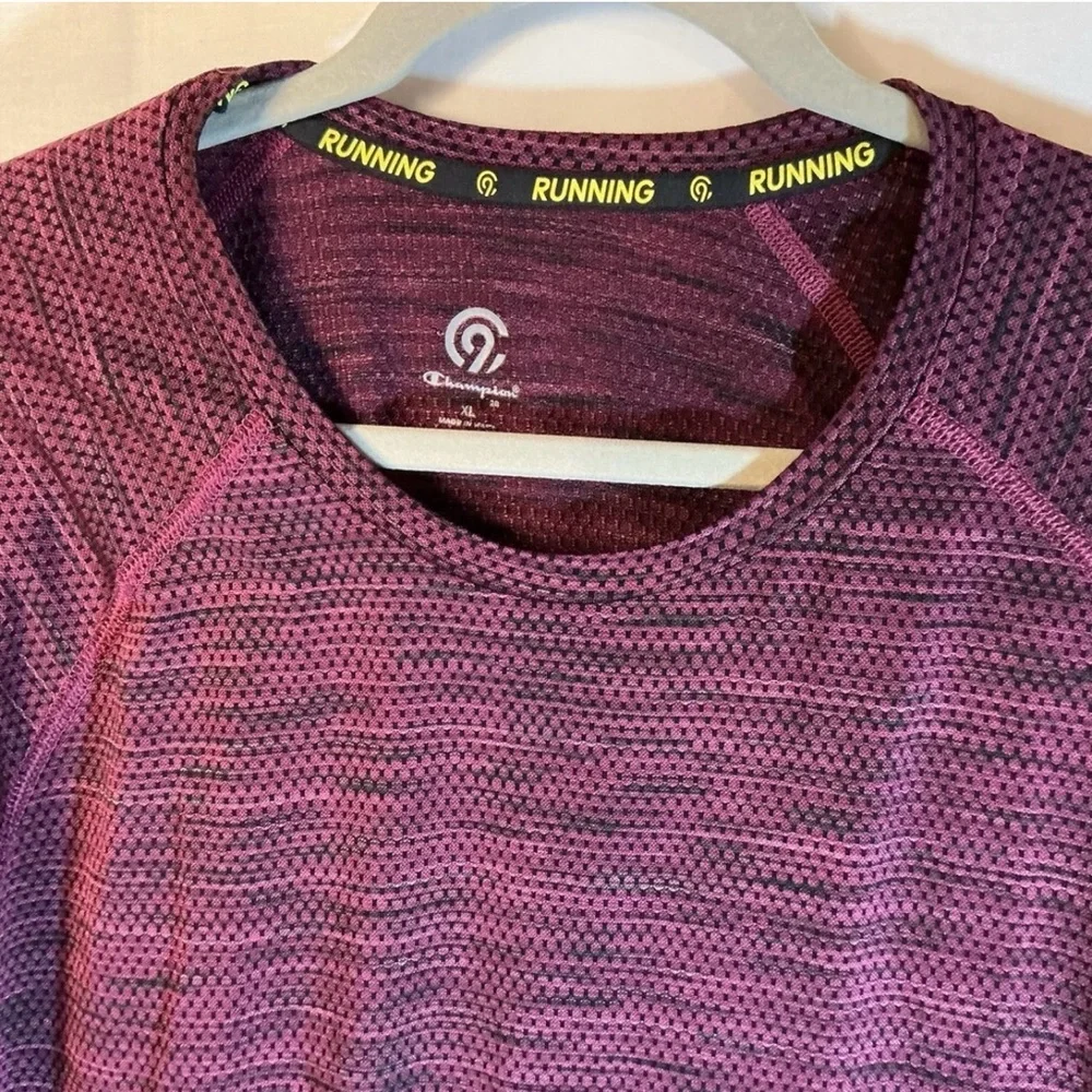 Champion Men's Maroon Short Sleeve Tee - Picture 2 of 6